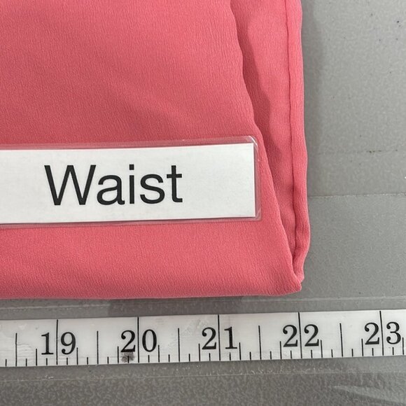 Ann Taylor Blouse V-Neck Synched Shoulders Bubble Gum Pink Size Large L - Picture 15 of 16